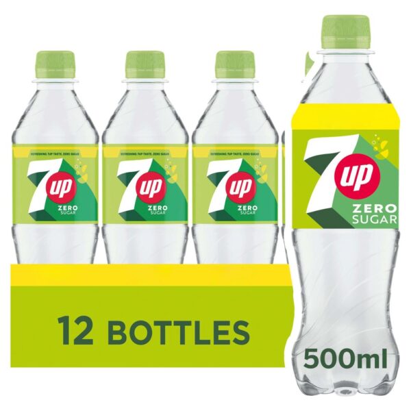 7UP Zero Sugar Free Lemon & Lime Bottle 500ml