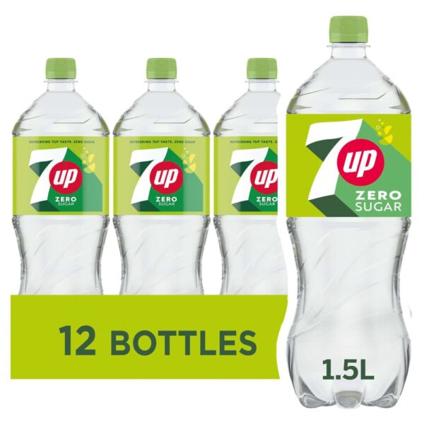 7UP Zero Sugar Free Lemon & Lime Bottles 2L