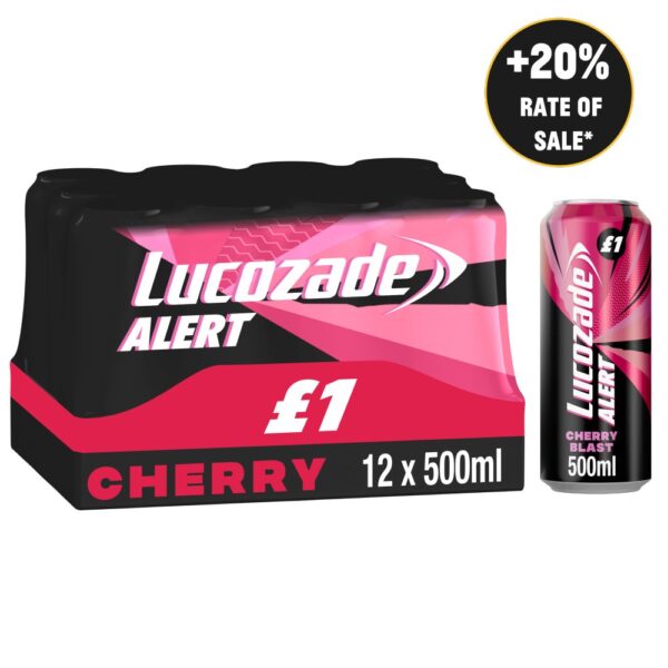 Lucozade Alert Cherry Blast Energy Drink 500ml