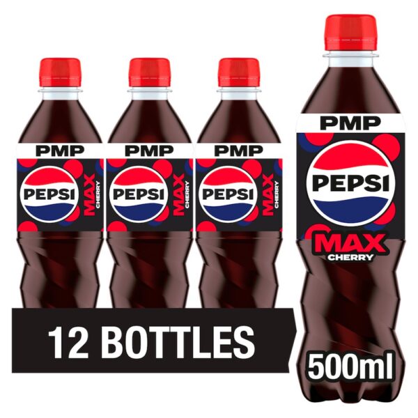 Pepsi Max Cherry No Sugar Cola 500ml