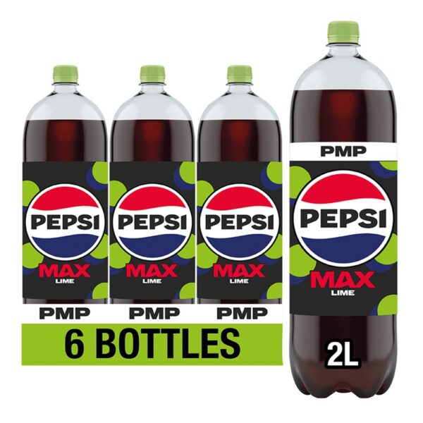 Pepsi Max Lime No Sugar Cola Bottle 2L