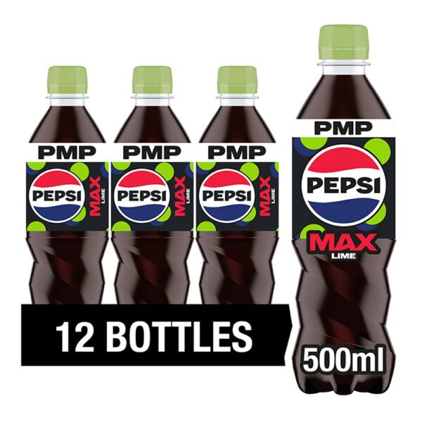 Pepsi Max Lime No Sugar Cola Bottle 500ml