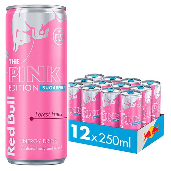 Red Bull Energy Drink Sugar Free Pink Edition Forest Fruits 250ml