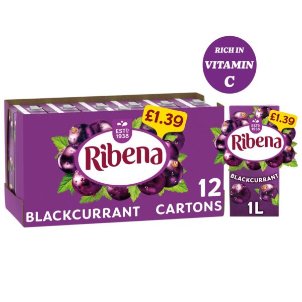 Ribena Blackcurrant Juice Drink Carton 1L