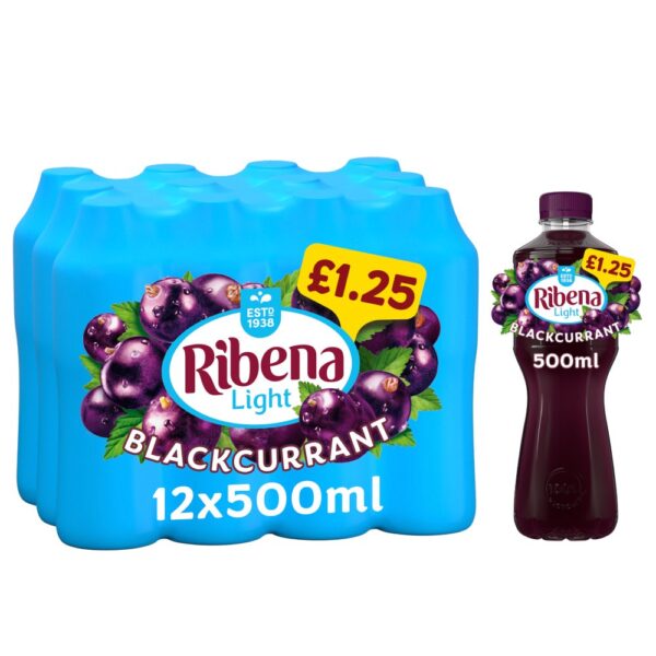 Ribena Blackcurrant Not Added Sugar Juice Drink 500ml