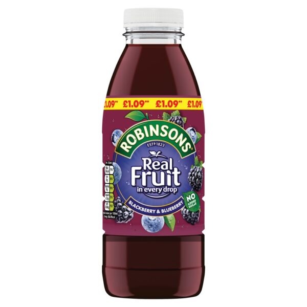 Robinsons Ready To Drink Blackberry & Blueberry Juice Drink 500ml