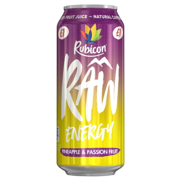 Rubicon Raw Energy Pineapple & Passion Fruit 500ml