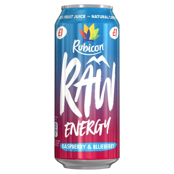 Rubicon Raw Energy Raspberry & Blueberry 500ml