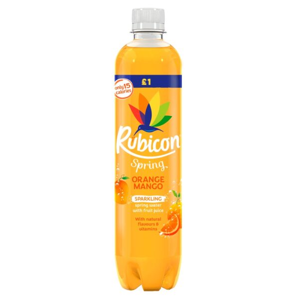 Rubicon Spring Orange Mango Sparkling Spring Water with Fruit Juice 500ml