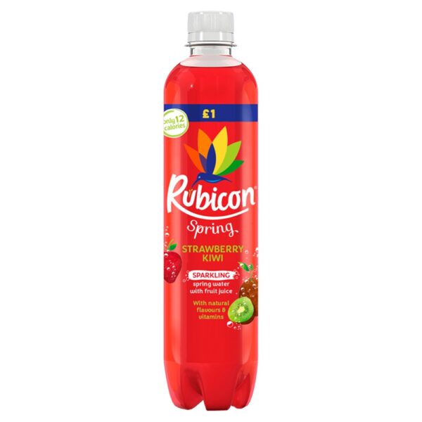 Rubicon Spring Strawberry Kiwi Flavoured Sparkling Spring Water 500ml