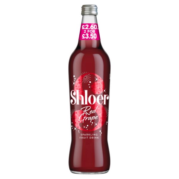 Shloer Red Grape Sparkling Fruit Drink 750ml