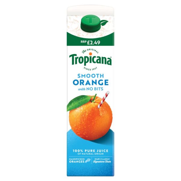 Tropicana Smooth Orange with No Bits 850ml