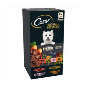Cesar Natural Goodness Grain Free Adult Dog Food Mix Terrine Tray 8 x 100g