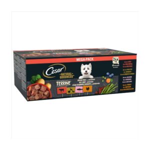 Cesar Natural Goodness Grain Free Adult Dog Food Mix Terrine Tray 24 x 100g