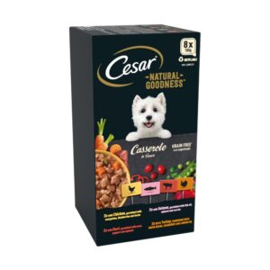 CESAR® NATURAL GOODNESS™ Grain Free Adult Dog Food Mix Casserole 8x100g Tray