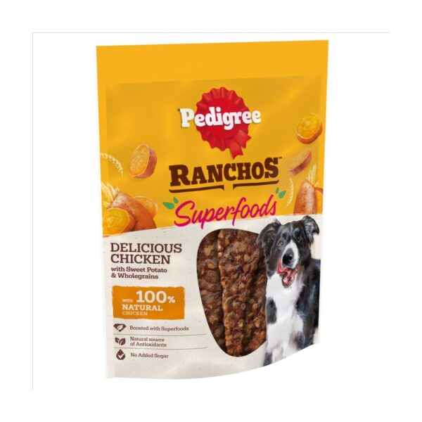 Pedigree Ranchos Superfoods Chicken Dog Treat , Sweet Potato , Wholegrains 7 x 70g