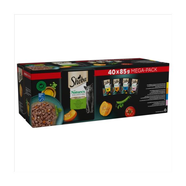 Sheba Nature's Collection Adult Cat Food Pouch Mixed in Gravy 40 x 85g