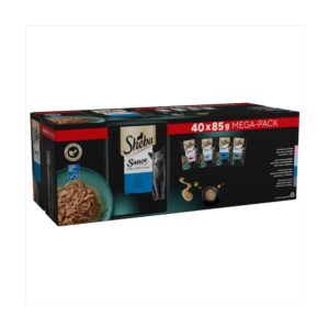 Sheba Sauce Collection Adult Cat Food Pouch Fish Selection 40 x 85g