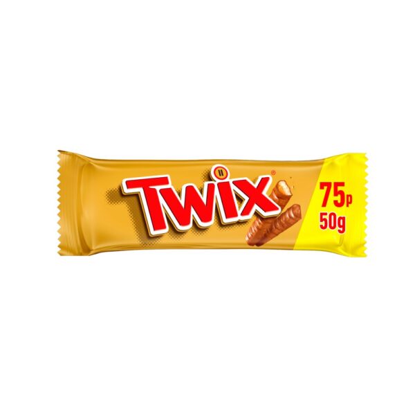 Twix Caramel & Milk Chocolate Fingers Biscuit Snack Bar £0.75 PMP 50g