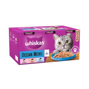 Whiskas Ocean Menu Adult Wet Cat Food in Jelly Tin 6 x 400g