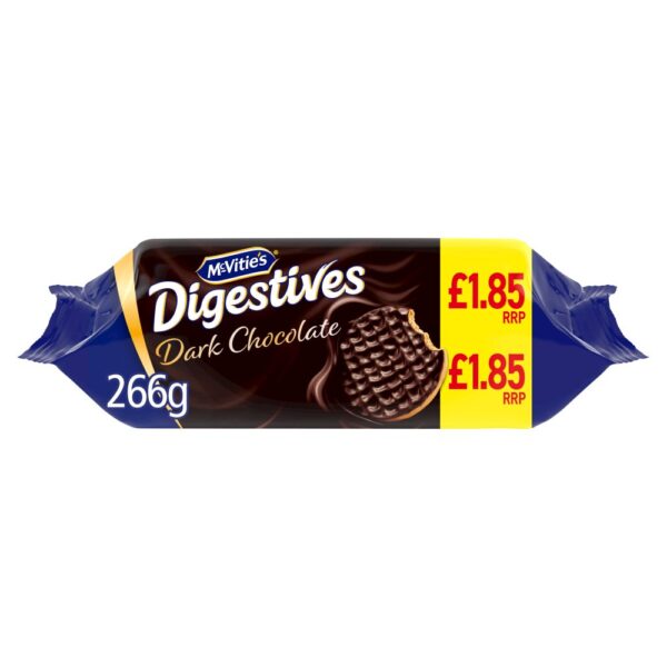 McVitie's Dark Chocolate Digestive Biscuits 266g PMP £1.85