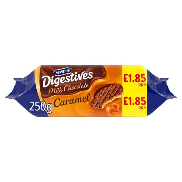 McVitie;'s Caramel Digestive Biscuits 250g £1.85 PMP