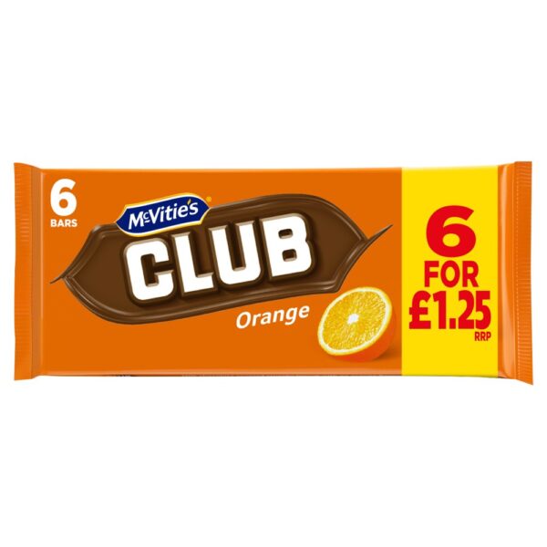 McVitie's Club Orange 6 x 22g (132g)