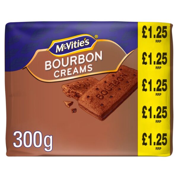 McVitie's Bourbon Cream Biscuits £1.25 PMP, 300g