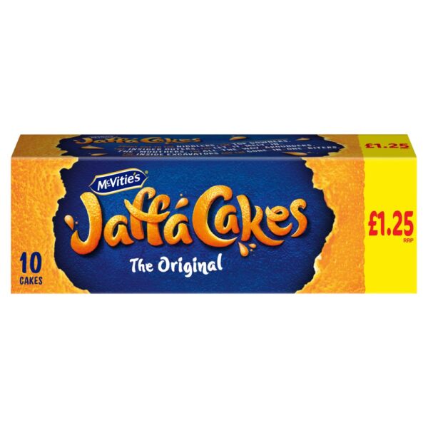 McVitie's Jaffa Cakes Original Chocolate Biscuits 10 Cakes £1.25 PMP, 110g