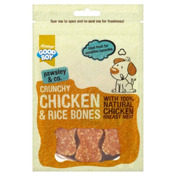 Good Boy Pawsley & Co. Crunchy Chicken & Rice Bones 100g