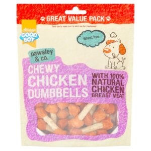 Good Boy Pawsley , Co. Chewy Chicken Dumbbells 350g