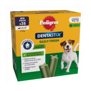Pedigree Dentastix Fresh Daily Dental Chews Small Dog Treat 35 Sticks 550g