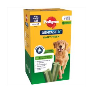 Pedigree Dentastix Fresh Daily Dental Chews Large Dog Treat 21 Sticks 810g