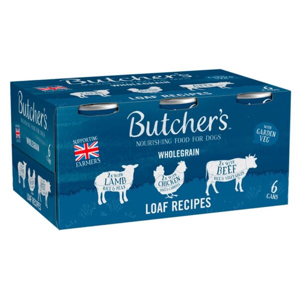 Butcher's Loaf Recipes Wet Dog Food Tins 6 x 390g