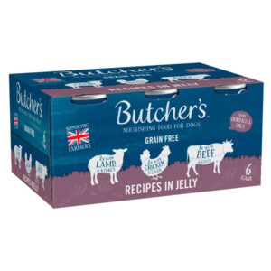 Butcher's Recipes in Jelly Wet Dog Food Tins 6 x 400g