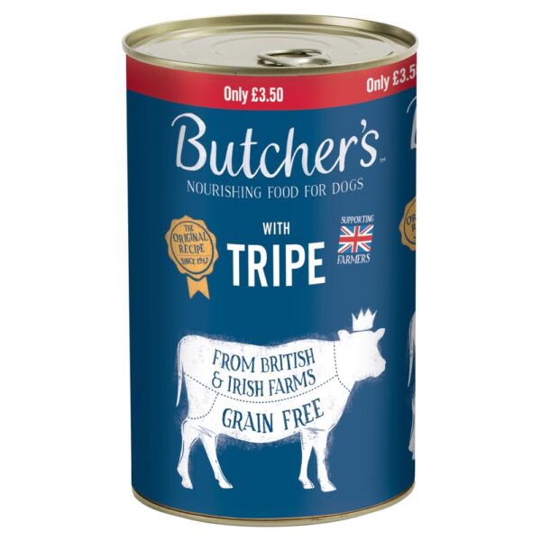 Butcher's Tripe Dog Food Tin 1200g £3.50