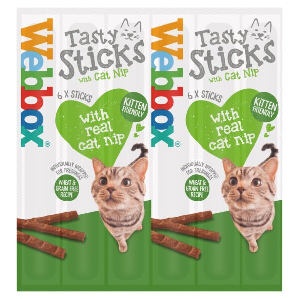 Webbox 6 Tasty Sticks with Cat Nip 30g