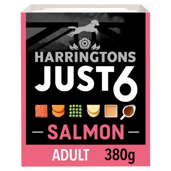 Harringtons Just 6 Salmon with Vegetables in a Delicious Gravy 380g