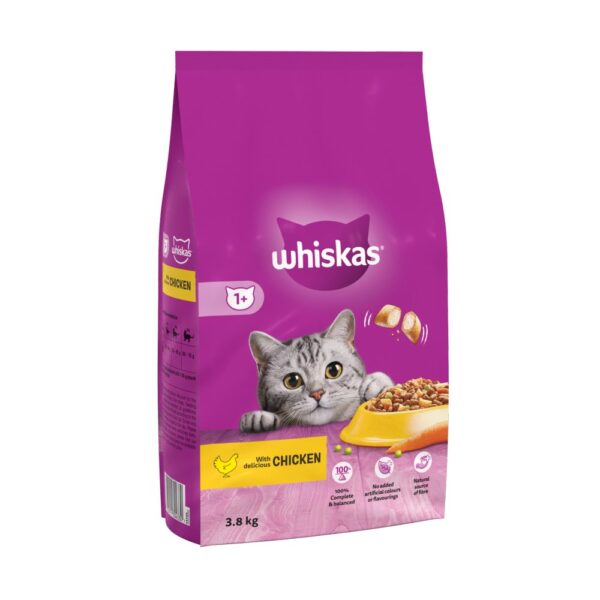 Whiskas 1+ Chicken Adult Dry Cat Food 3.8kg