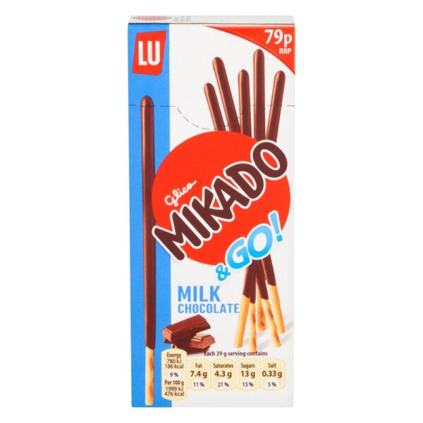 LU Mikado & Go Milk Chocolate Biscuits 79p PMP 39g