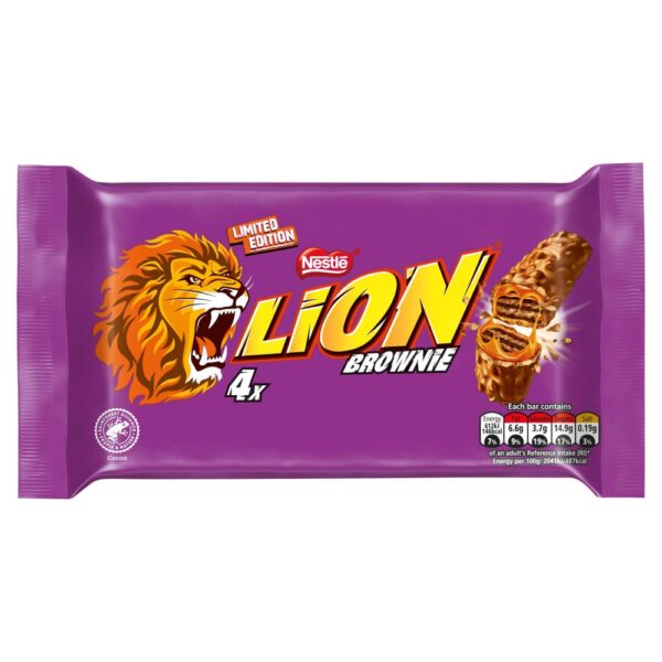 Lion Brownie Milk Chocolate Bar 4 Pack Multipack 120g