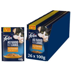FELIX As Good As it Looks Chicken in Jelly Wet Cat Food 100g PMP