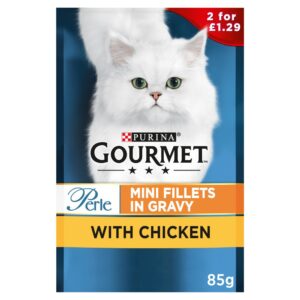 GOURMET Perle Mini Fillets in Gravy Chicken Wet Cat Food 85g PMP