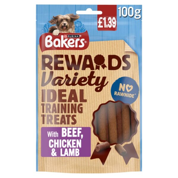 BAKERS Rewards Mixed Variety Dog Treats 100g PMP