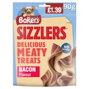BAKERS Sizzlers Bacon Dog Treats 90g PMP