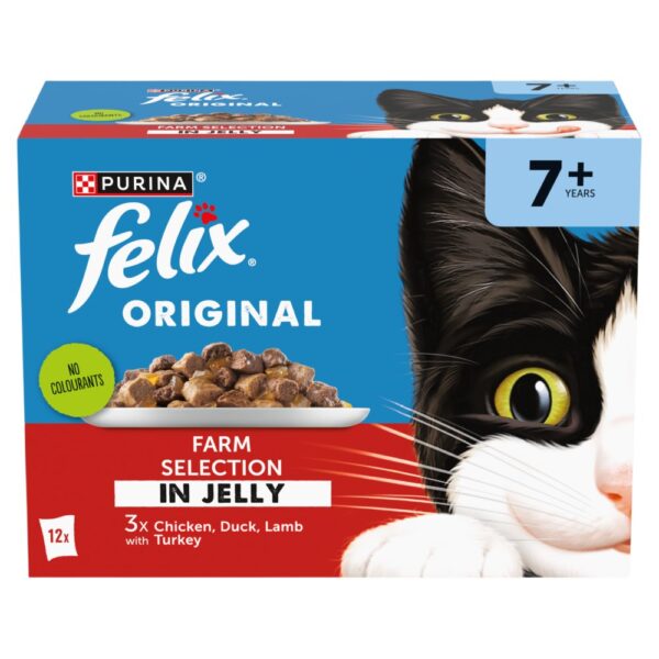 FELIX Original Senior Farm Selection in Jelly Wet Cat Food 12x85g