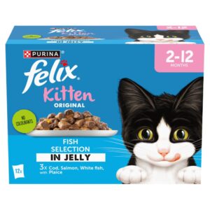 FELIX Original Kitten Fish Selection in Jelly Wet Cat Food 12x85g