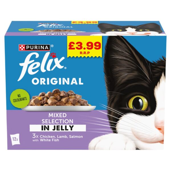 FELIX Original Mixed Selection in Jelly Wet Cat Food 12x85g PMP