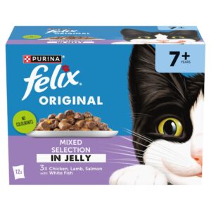 FELIX Original Senior Mixed Selection in Jelly Wet Cat Food 12x85g