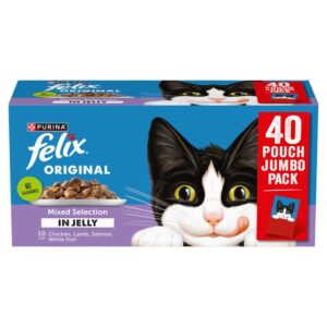 FELIX Original Mixed Selection in Jelly Wet Cat Food 40x85g